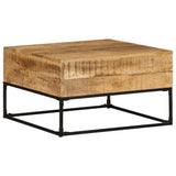 NNEVL Coffee Table 68x68x41 cm Rough Mango Wood