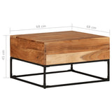 NNEVL Coffee Table 68x68x41 cm Solid Acacia Wood