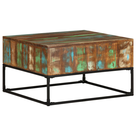 NNEVL Coffee Table 68x68x41 cm Solid Reclaimed Wood