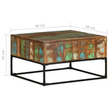NNEVL Coffee Table 68x68x41 cm Solid Reclaimed Wood