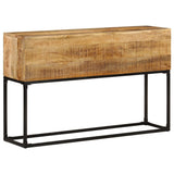 NNEVL Console Table 120x30x75 cm Rough Mango Wood