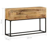 NNEVL Console Table 120x30x75 cm Rough Mango Wood