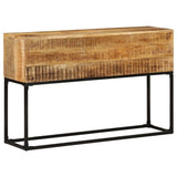 NNEVL Console Table 120x30x75 cm Rough Mango Wood