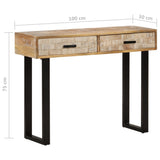 NNEVL Console Table 100x30x75 cm Solid Mango Wood