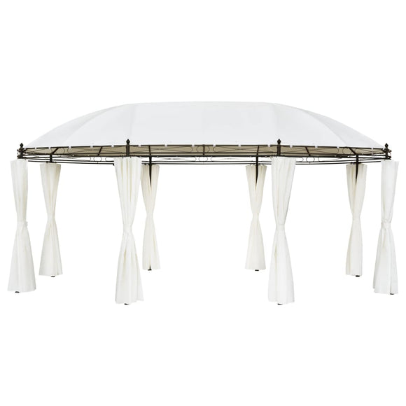 NNEVL Gazebo Cream White 5.3x3.5x2.65 m