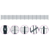 NNEVL Fence Panels 4 pcs Iron 6x2 m 24m