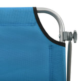 NNEVL Sun Lounger with Canopy Steel Blue