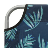 NNEVL Sun Lounger with Canopy Steel Leaf Print
