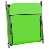 NNEVL Folding Sun Loungers 2 pcs Steel and Fabric Green