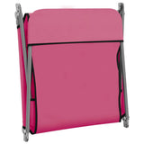 NNEVL Folding Sun Loungers 2 pcs Steel and Fabric Pink