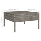 NNEVL 3 Piece Garden Lounge Set with Cushions Poly Rattan Black