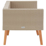 NNEVL 2-Seater Garden Sofa with Cushions Poly Rattan Beige