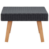 NNEVL Garden Coffee Table Poly Rattan Black
