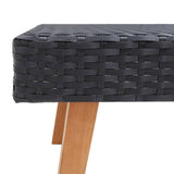 NNEVL Garden Coffee Table Poly Rattan Black