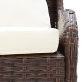 NNEVL Garden Corner Sofas 2 pcs Poly Rattan Brown