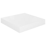 NNEVL Floating Wall Shelf High Gloss White 23x23.5x3.8 cm MDF