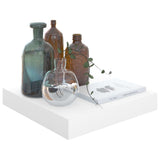 NNEVL Floating Wall Shelf High Gloss White 23x23.5x3.8 cm MDF