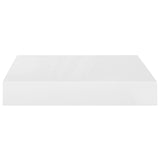 NNEVL Floating Wall Shelves 2 pcs High Gloss White 23x23.5x3.8 cm MDF