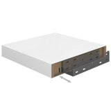 NNEVL Floating Wall Shelves 2 pcs High Gloss White 23x23.5x3.8 cm MDF