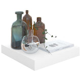 NNEVL Floating Wall Shelves 4 pcs High Gloss White 23x23.5x3.8 cm MDF