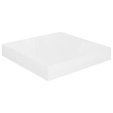 NNEVL Floating Wall Shelves 4 pcs High Gloss White 23x23.5x3.8 cm MDF