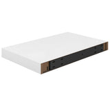 NNEVL Floating Wall Shelf High Gloss White 40x23x3.8 cm MDF