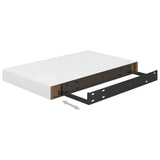 NNEVL Floating Wall Shelf High Gloss White 40x23x3.8 cm MDF