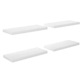 NNEVL Floating Wall Shelves 4 pcs High Gloss White 60x23.5x3.8 cm MDF