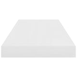 NNEVL Floating Wall Shelves 4 pcs High Gloss White 60x23.5x3.8 cm MDF