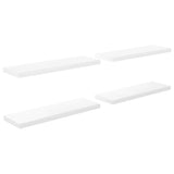 NNEVL Floating Wall Shelves 4 pcs High Gloss White 80x23.5x3.8 cm MDF