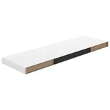 NNEVL Floating Wall Shelves 4 pcs High Gloss White 80x23.5x3.8 cm MDF