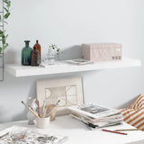 NNEVL Floating Wall Shelf High Gloss White 90x23.5x3.8 cm MDF