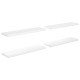 NNEVL Floating Wall Shelves 4 pcs High Gloss White 90x23.5x3.8 cm MDF