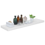 NNEVL Floating Wall Shelves 4 pcs High Gloss White 90x23.5x3.8 cm MDF