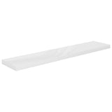NNEVL Floating Wall Shelf High Gloss White 120x23.5x3.8 cm MDF
