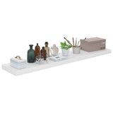 NNEVL Floating Wall Shelf High Gloss White 120x23.5x3.8 cm MDF