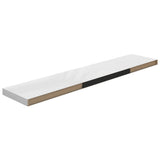 NNEVL Floating Wall Shelf High Gloss White 120x23.5x3.8 cm MDF