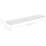 NNEVL Floating Wall Shelf High Gloss White 120x23.5x3.8 cm MDF