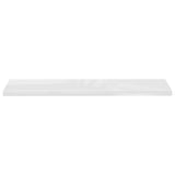 NNEVL Floating Wall Shelves 2 pcs High Gloss White 120x23.5x3.8 cm MDF