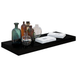 NNEVL Floating Wall Shelf High Gloss Black 60x23.5x3.8 cm MDF