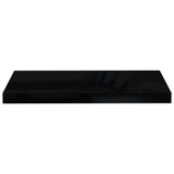 NNEVL Floating Wall Shelf High Gloss Black 60x23.5x3.8 cm MDF