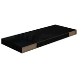 NNEVL Floating Wall Shelf High Gloss Black 60x23.5x3.8 cm MDF