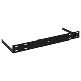 NNEVL Floating Wall Shelves 2 pcs High Gloss Black 60x23.5x3.8 cm MDF