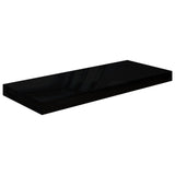NNEVL Floating Wall Shelves 4 pcs High Gloss Black 60x23.5x3.8 cm MDF