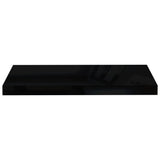 NNEVL Floating Wall Shelves 4 pcs High Gloss Black 60x23.5x3.8 cm MDF
