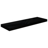 NNEVL Floating Wall Shelf High Gloss Black 80x23.5x3.8 cm MDF