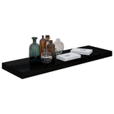 NNEVL Floating Wall Shelves 2 pcs High Gloss Black 80x23.5x3.8 cm MDF