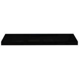 NNEVL Floating Wall Shelves 2 pcs High Gloss Black 80x23.5x3.8 cm MDF