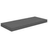 NNEVL Floating Wall Shelves 2 pcs High Gloss Grey 60x23.5x3.8 cm MDF
