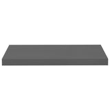 NNEVL Floating Wall Shelves 2 pcs High Gloss Grey 60x23.5x3.8 cm MDF